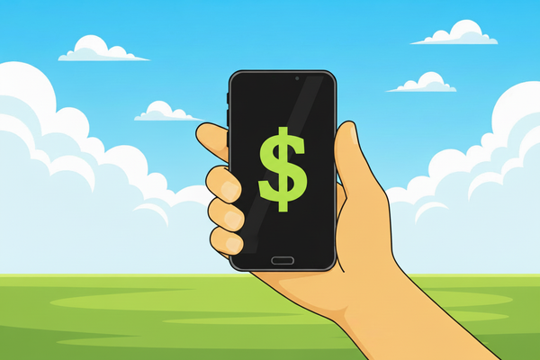 make the background image on the phone black with a dollar sign